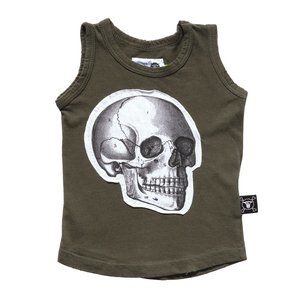 Nununu Skull Patch Tank Olive